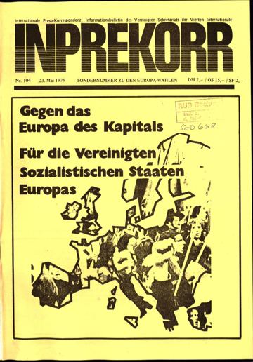 Umschlag, Inprekorr Nr. 104