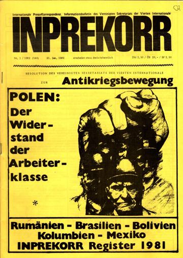 Umschlag, Inprekorr Nr. 1 (140)