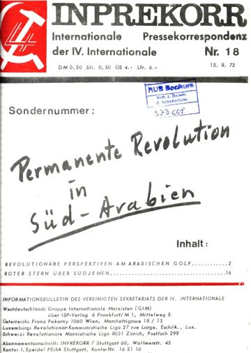 Umschlag, Inprekorr Nr. 18