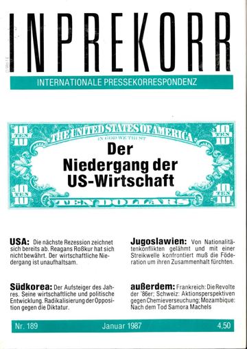 Umschlag, Inprekorr Nr. 189