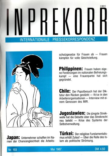 Umschlag, Inprekorr Nr. 193