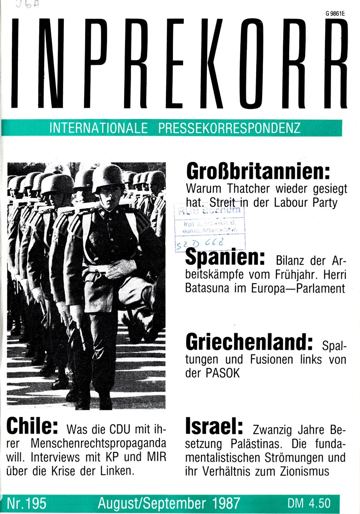 Umschlag, Inprekorr Nr. 195
