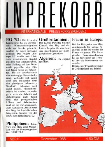 Umschlag, Inprekorr Nr. 210