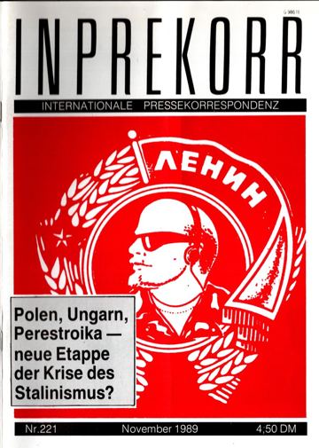 Umschlag, Inprekorr Nr. 221