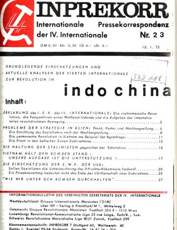 Umschlag, Inprekorr Nr. 23