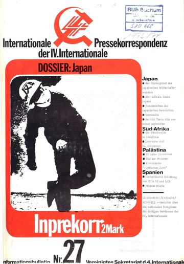 Umschlag, Inprekorr Nr. 27