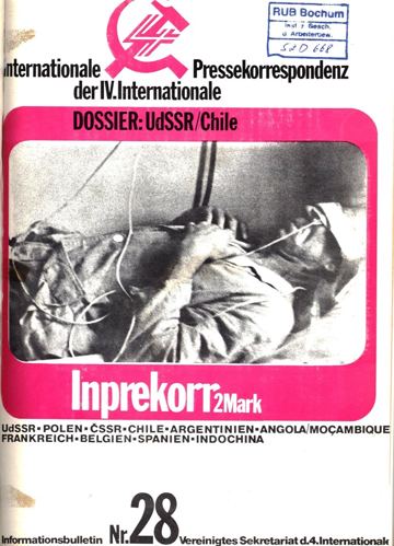 Umschlag, Inprekorr Nr. 28