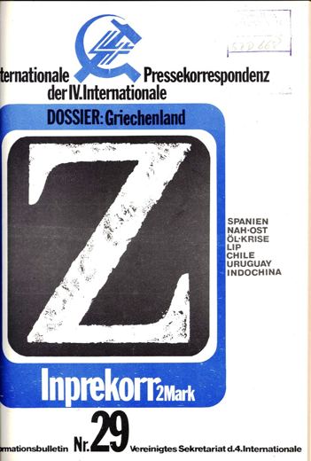 Umschlag, Inprekorr Nr. 29