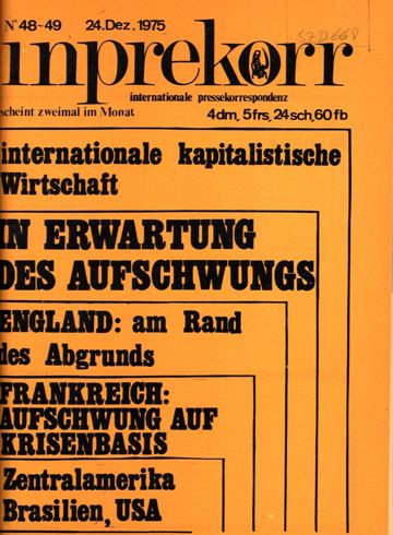 Umschlag, Inprekorr Nr. 48/49