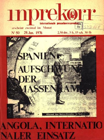 Umschlag, Inprekorr Nr. 50