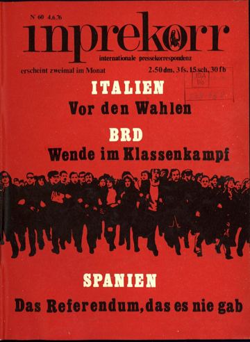 Umschlag, Inprekorr Nr. 60