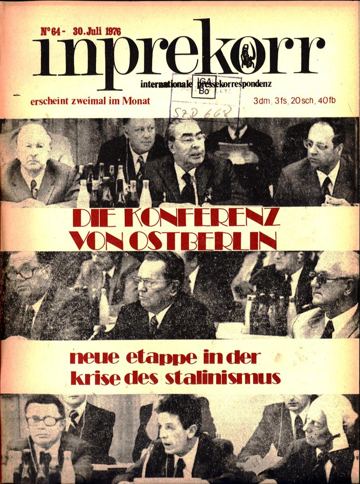 Umschlag, Inprekorr Nr. 64