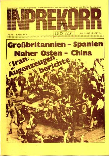 Umschlag, Inprekorr Nr. 98